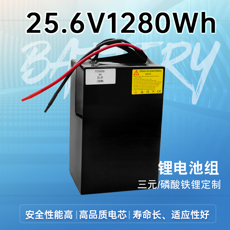 25.6V1280Wh磷酸鐵鋰電池組大容量